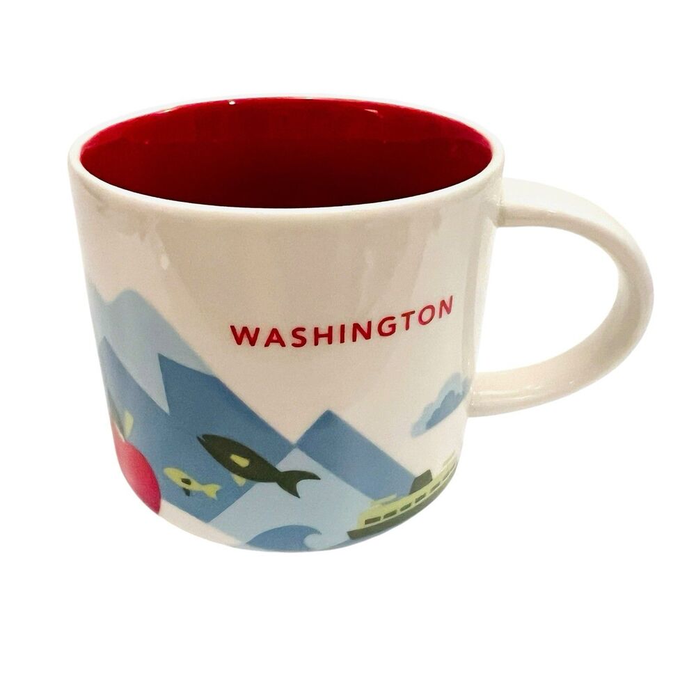 Starbucks You Are Here 2016 Washington State Ceramic Coffee Mug Cup 14 oz